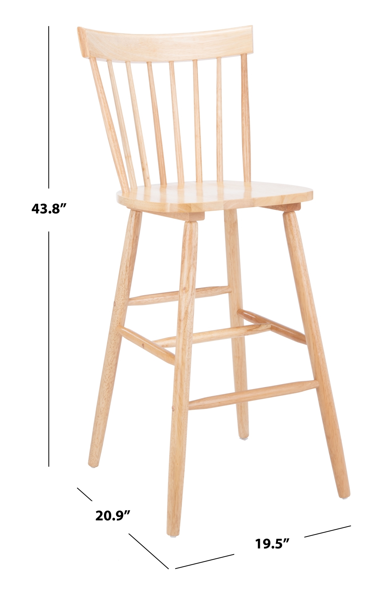 Providence Bar Stool - Natural - Safavieh - Image 6