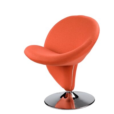Principato 27" Wide Wool Swivel Lounge Chair - Image 0