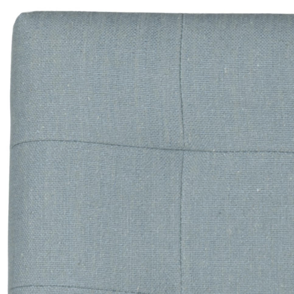 Thompson 23.9" Linen Counter Stool W/ Silver Nailheads - Sky Blue/Espresso - Safavieh - Image 4