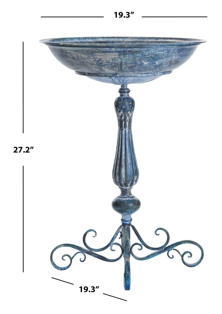 Orian Bird Bath - Mossy Blue - Safavieh - Image 5