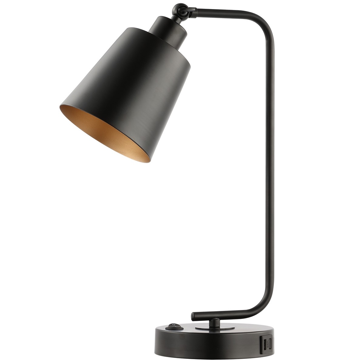 Nobel 16" Table Lamp W/ Usb - Black - Safavieh - Image 0