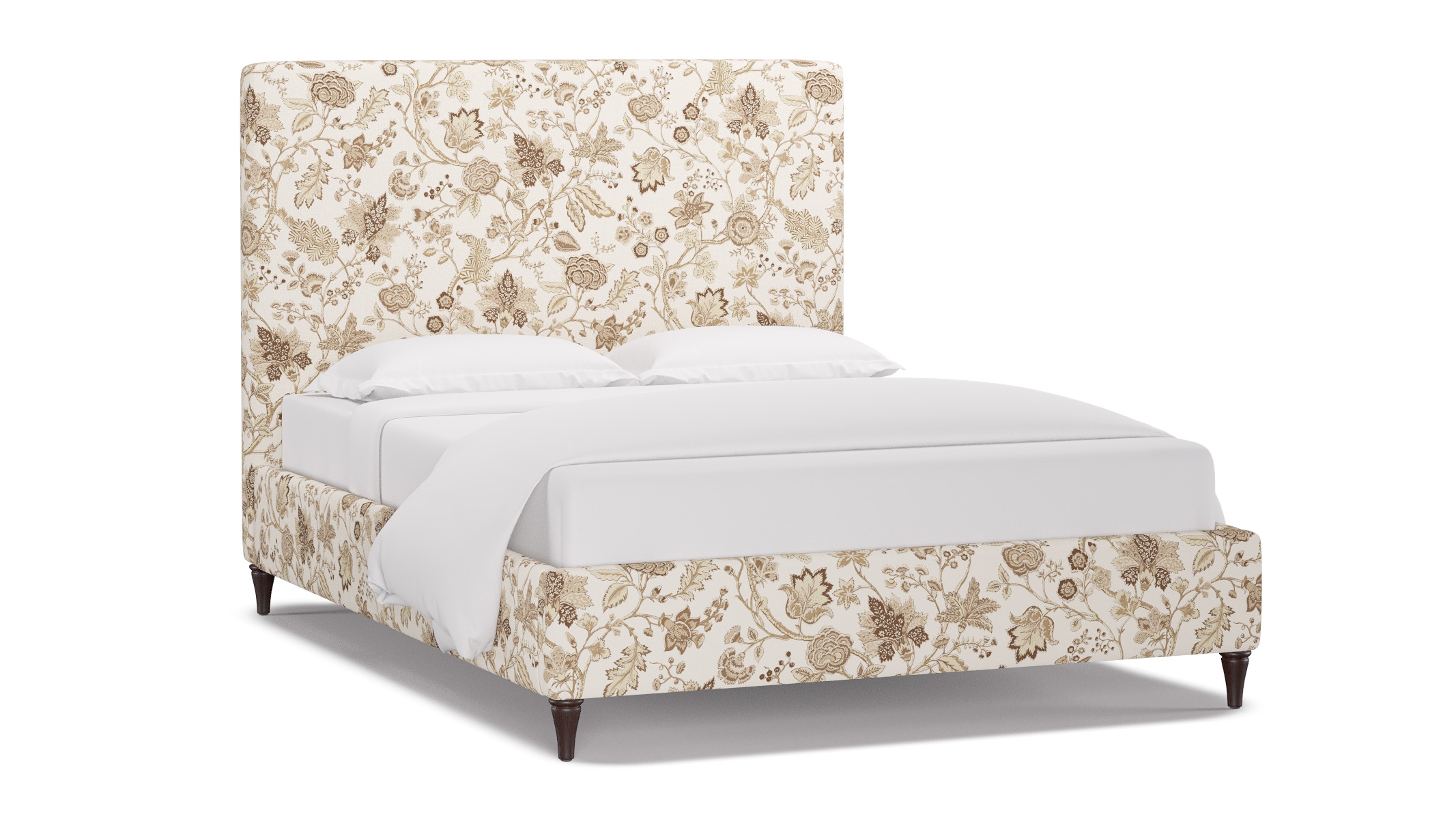 Classic Bed, Tawny La Vendee, Espresso Decorative Tapered Leg, Queen - Image 1