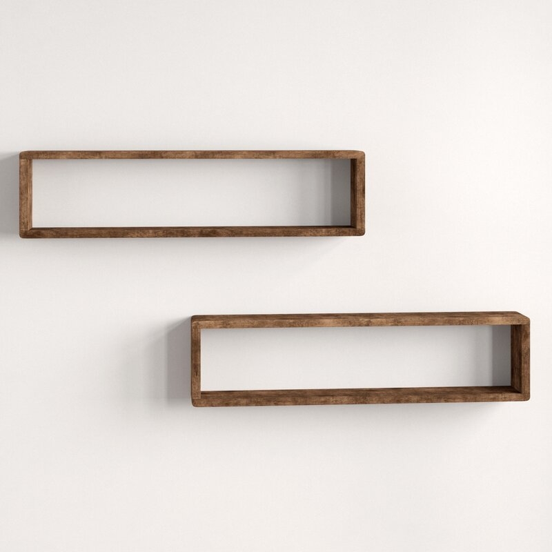 Abbott Alder Solid Wood Floating Shelf, Set of 2 - Image 0