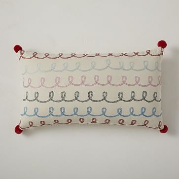 Meri Meri Swirl Pillow Cover, 12"x21", Multi - Image 0