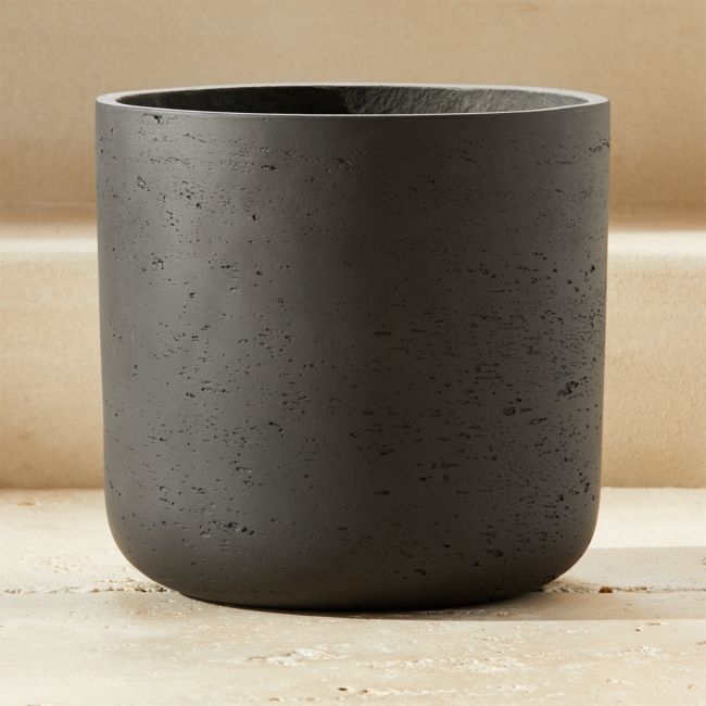 Seminyak Black Cement Indoor/Outdoor Planter XS - Image 0