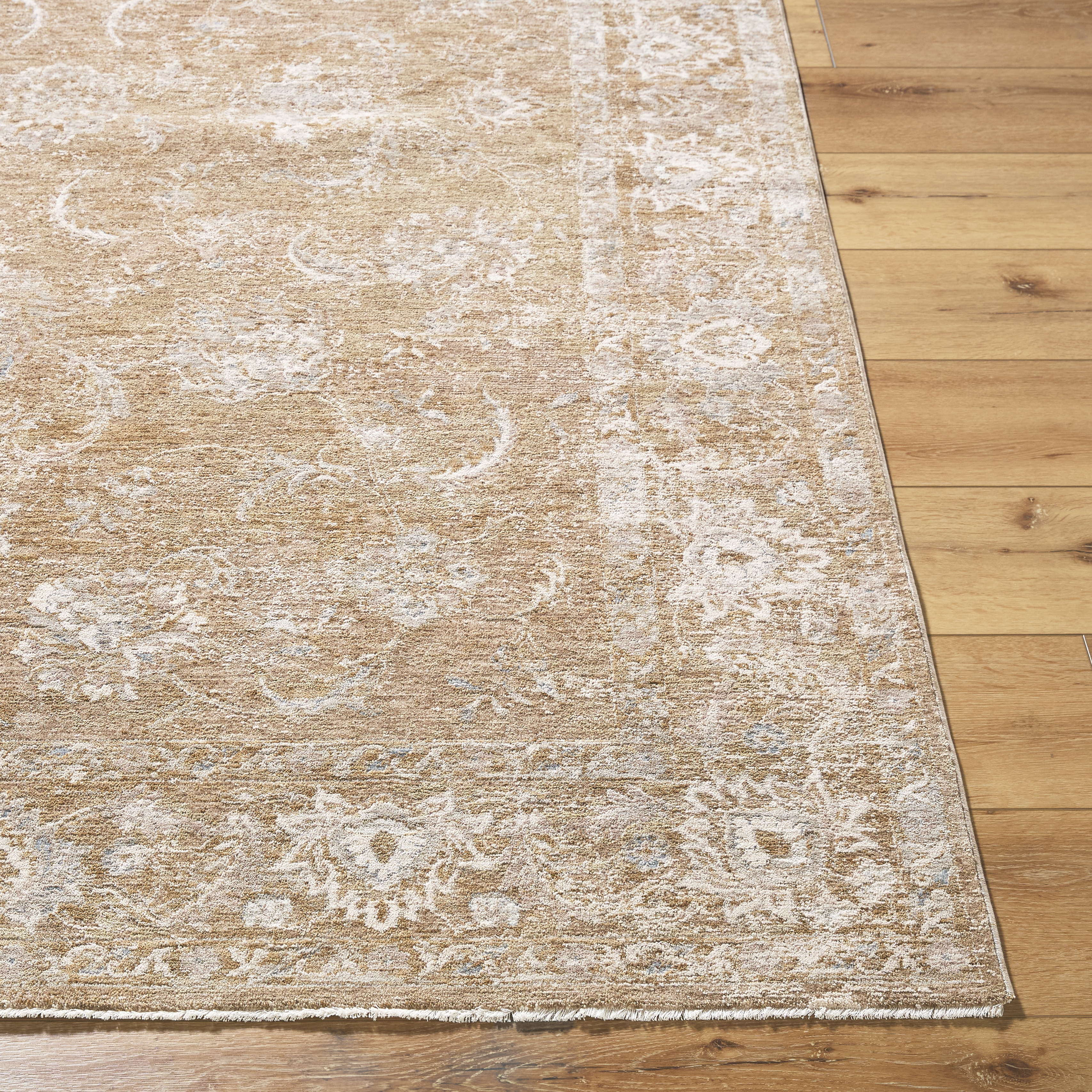 Da Vinci Beige Indoor 7'10" x 10'2" Machine Woven Rug - Image 1