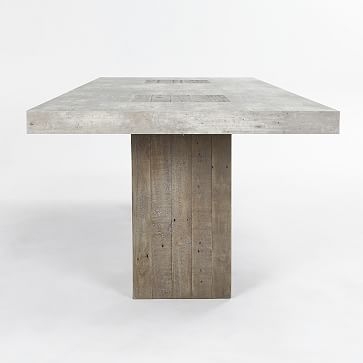 Two-Toned Reclaimed Wood 94" Rectangle Dining Table, Reclaimed Pine - Image 3