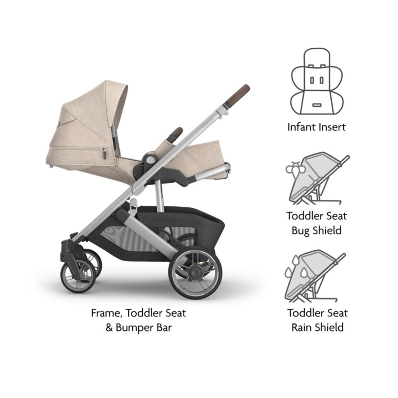 UPPAbaby ® Cruz V3 Declan Oat Melange Reclining Baby Stroller - Image 1
