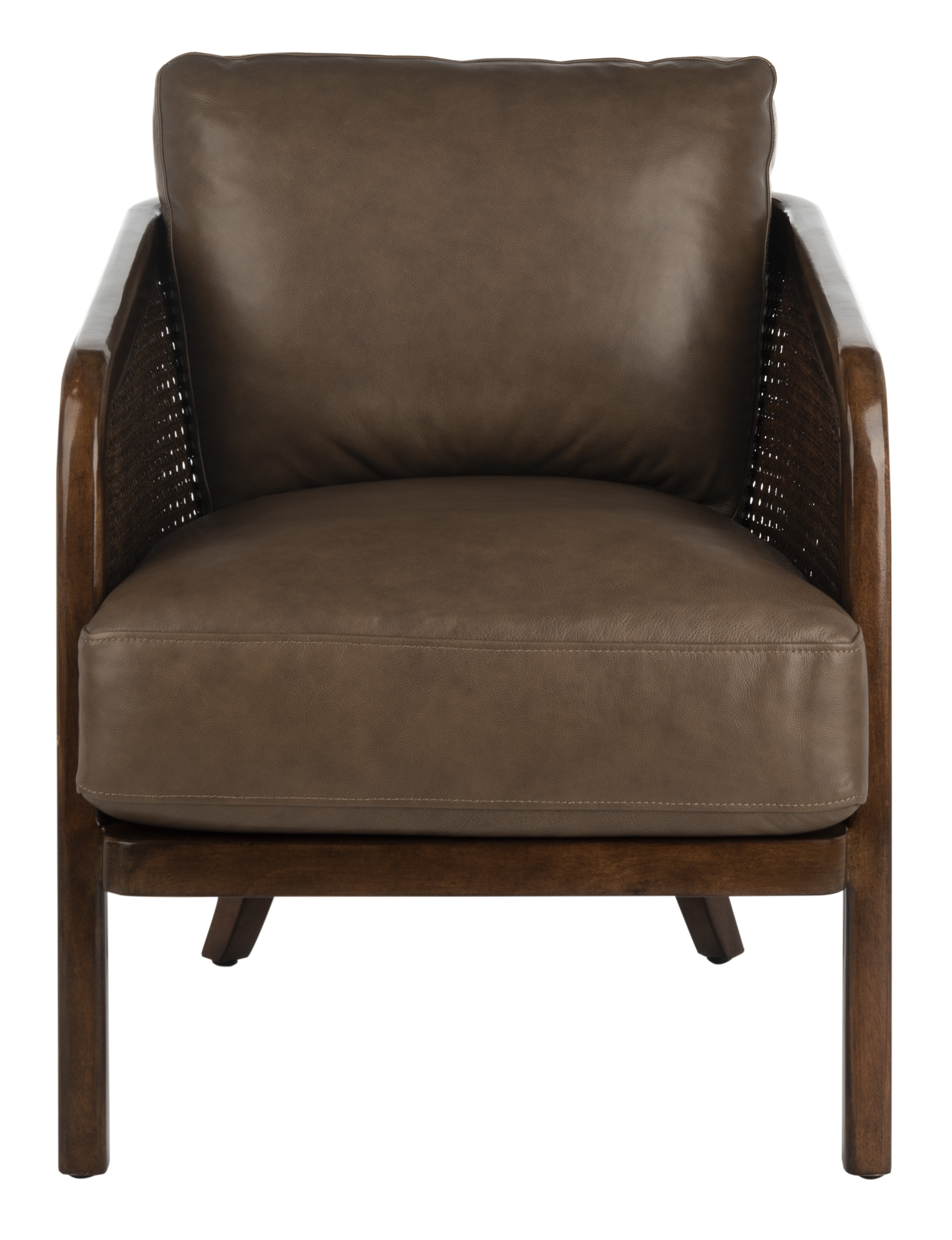 Caruso Barrel Back Chair - Dark Brown - Arlo Home - Image 1