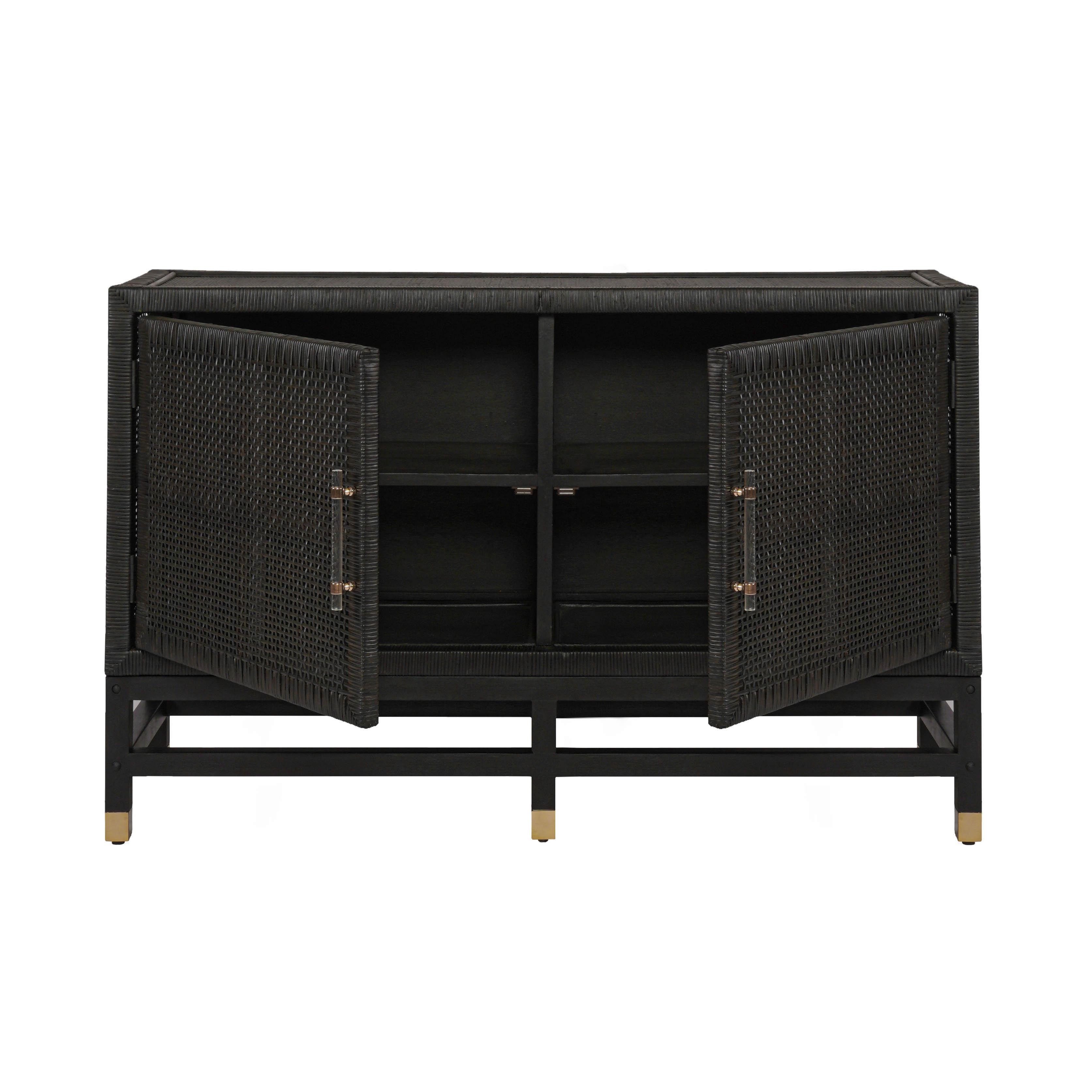Amara Charcoal Woven Rattan Buffet - Image 2