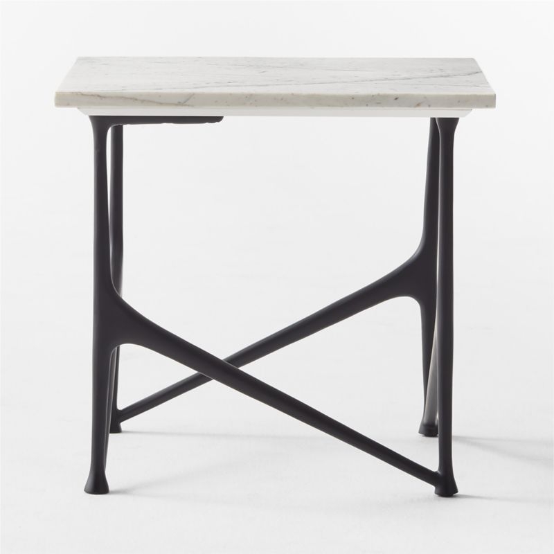 Aerolit White Marble Side Table by Bill Curry - Image 2