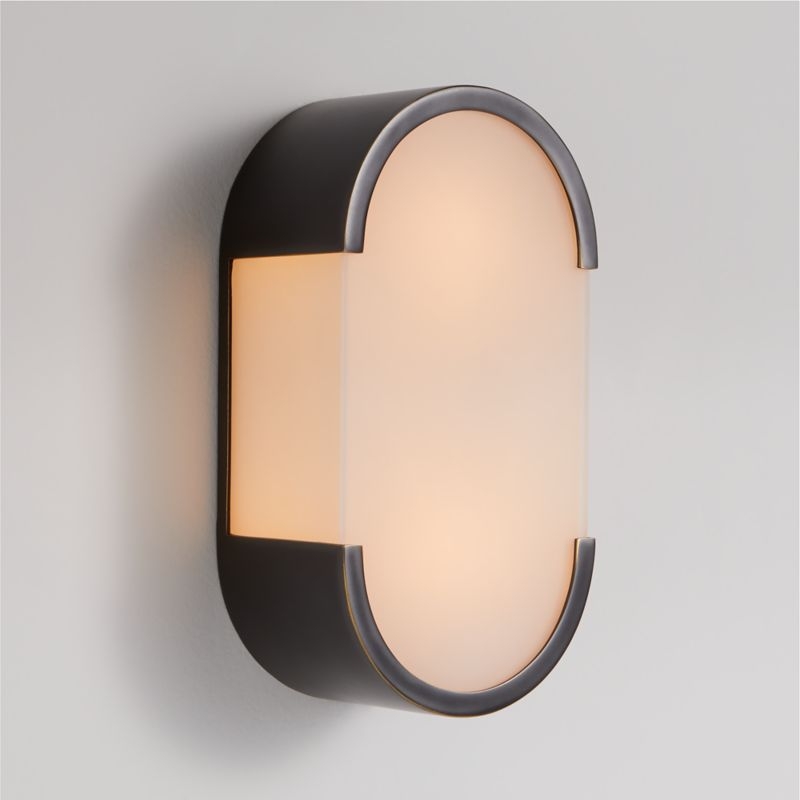 Louis Bronze Oval Wall Sconce - Image 1