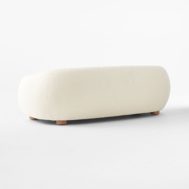 Laszlo 80" Warm White Boucle Apartment Sofa - Image 4