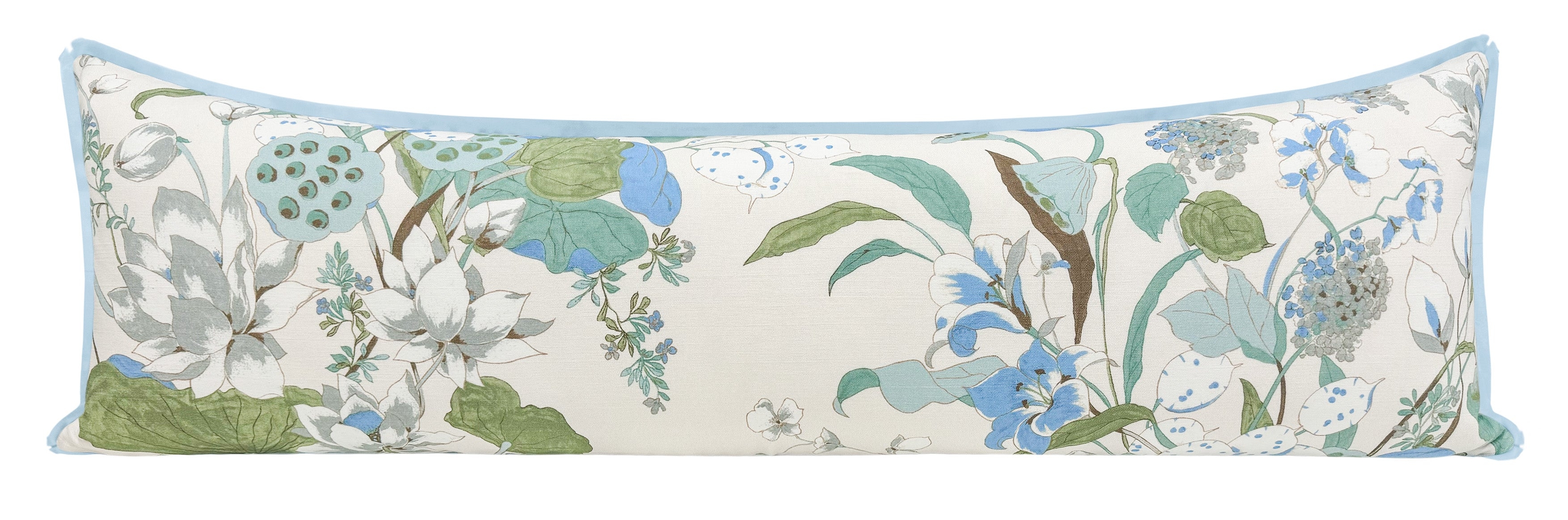 THE XL LUMBAR :: WATERLILY // POWDER BLUE | LDC - Sample 4" X 4" / BUTTERFLY FLANGE / Powder Blue - Image 2