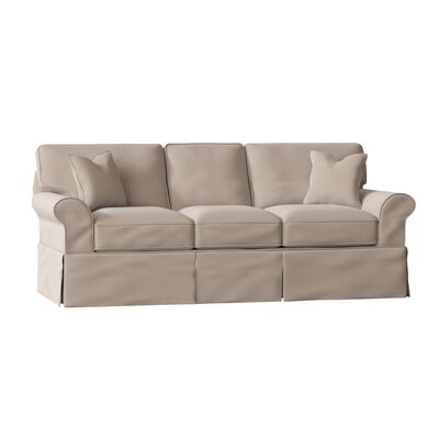 Casey 88" Rolled Arm Slipcovered Sofa - Image 0