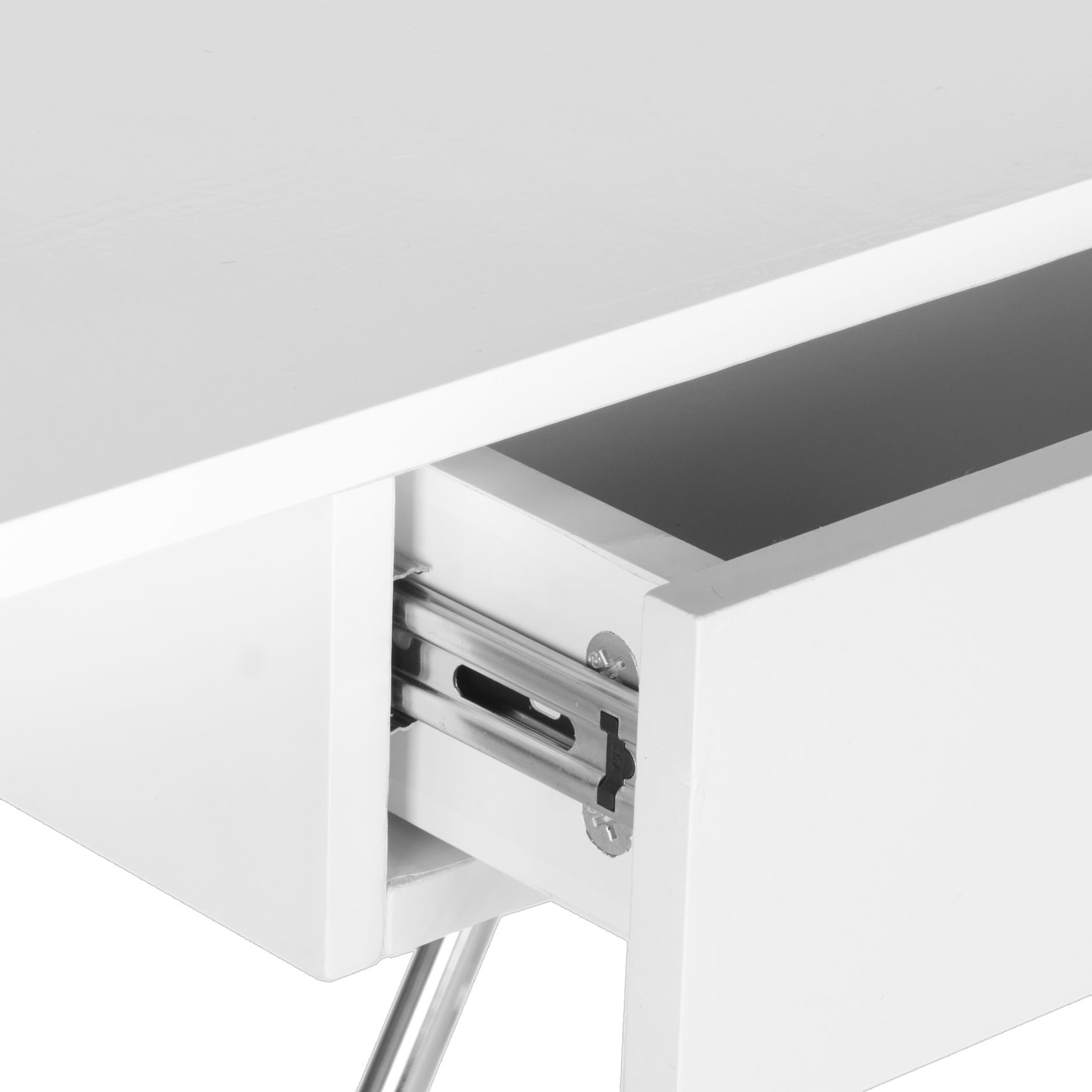 Malloy Desk - White/Chrome - Safavieh - Image 1