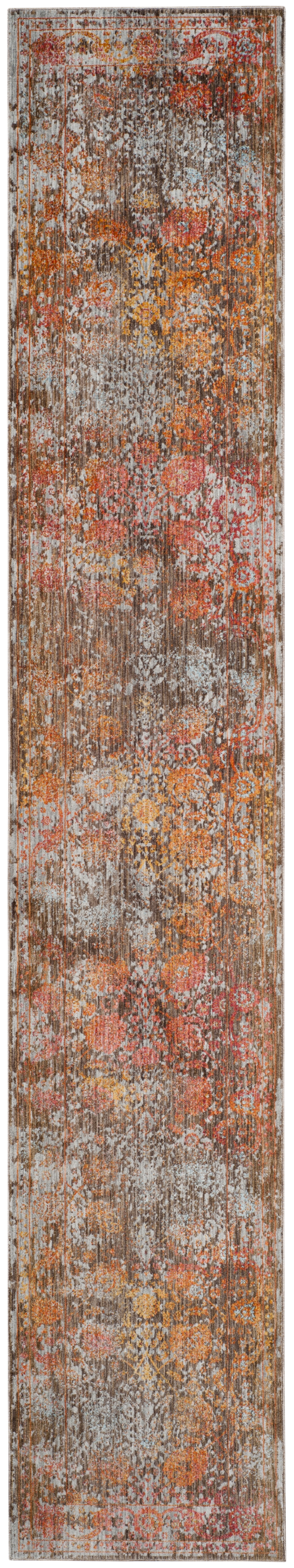 Arlo Home Woven Area Rug, VTP409D, Brown/Multi,  2' 2" X 12' - Image 0