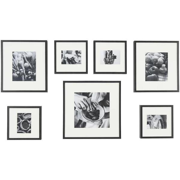 StyleWell White Matte Gallery Wall Picture Frames, Black Frame, Set of 7 - Image 0