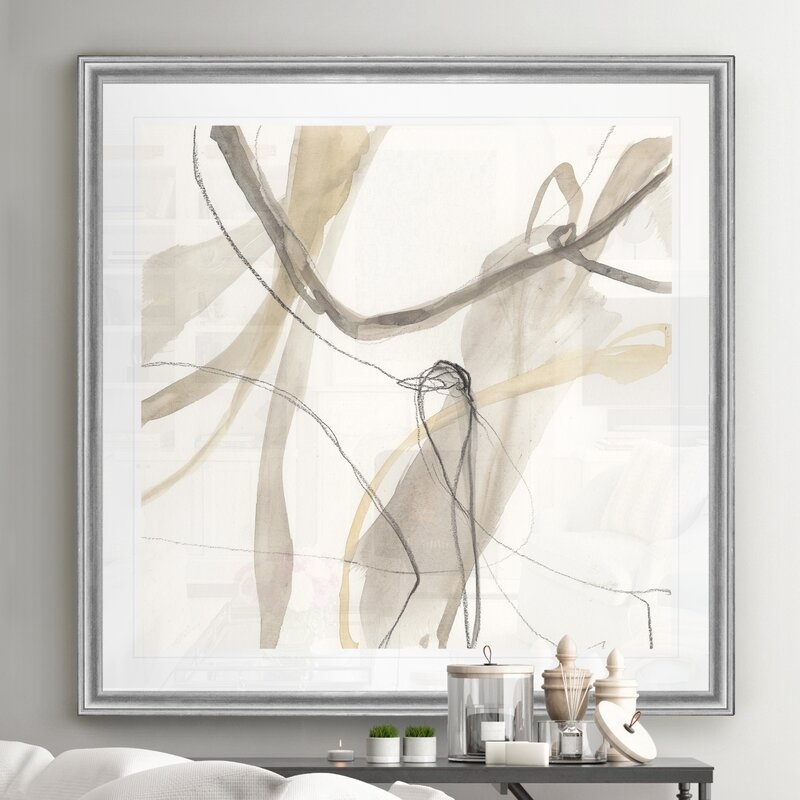 Neutral Momentum III-Wrapped Canvas Print, Silver Frame - Image 3