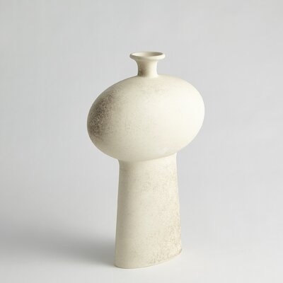 Cream 17'' Earthenware Table Vase - Image 0
