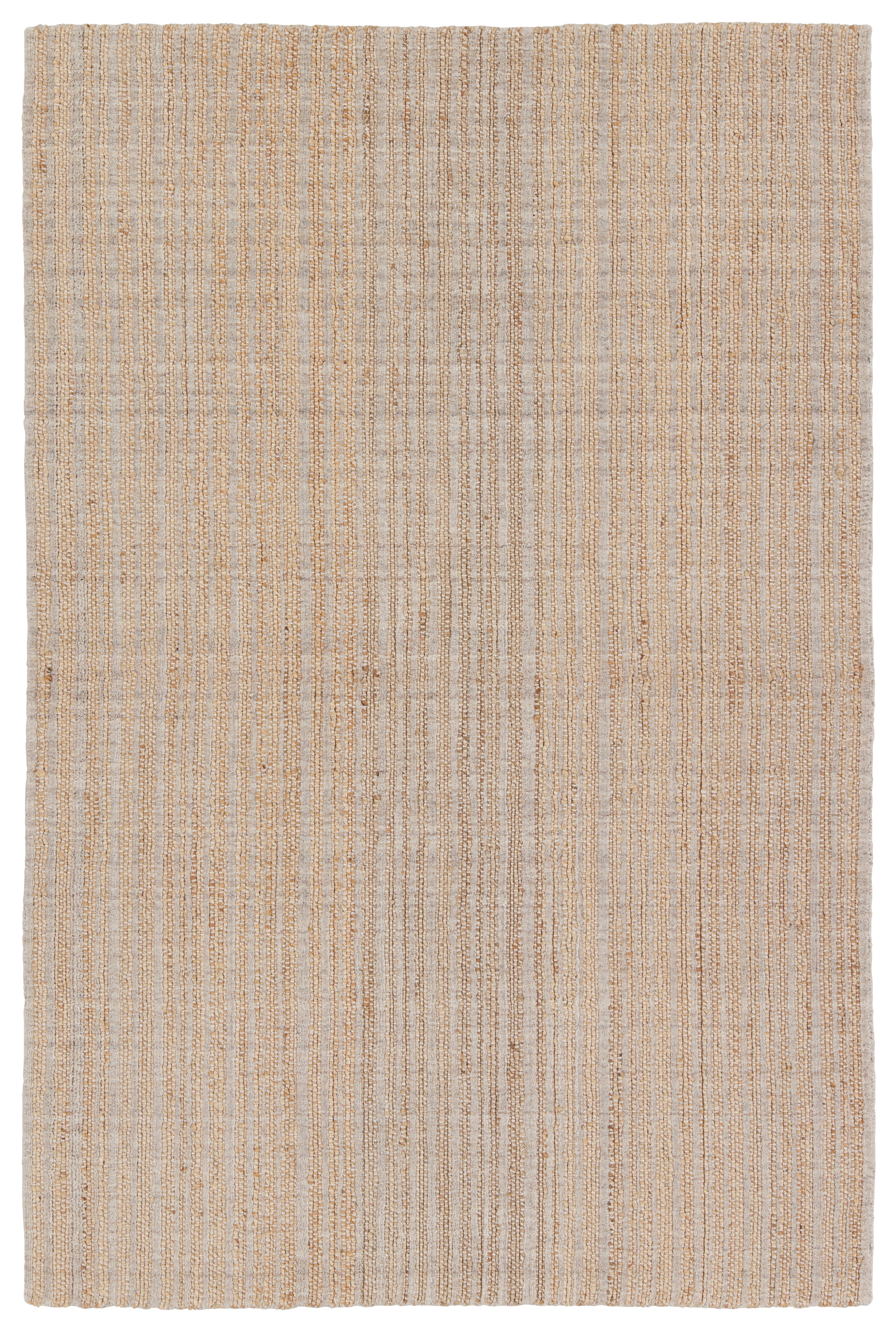Abdar Handmade Striped Tan/ Gray Area Rug (10'X14') - Image 0