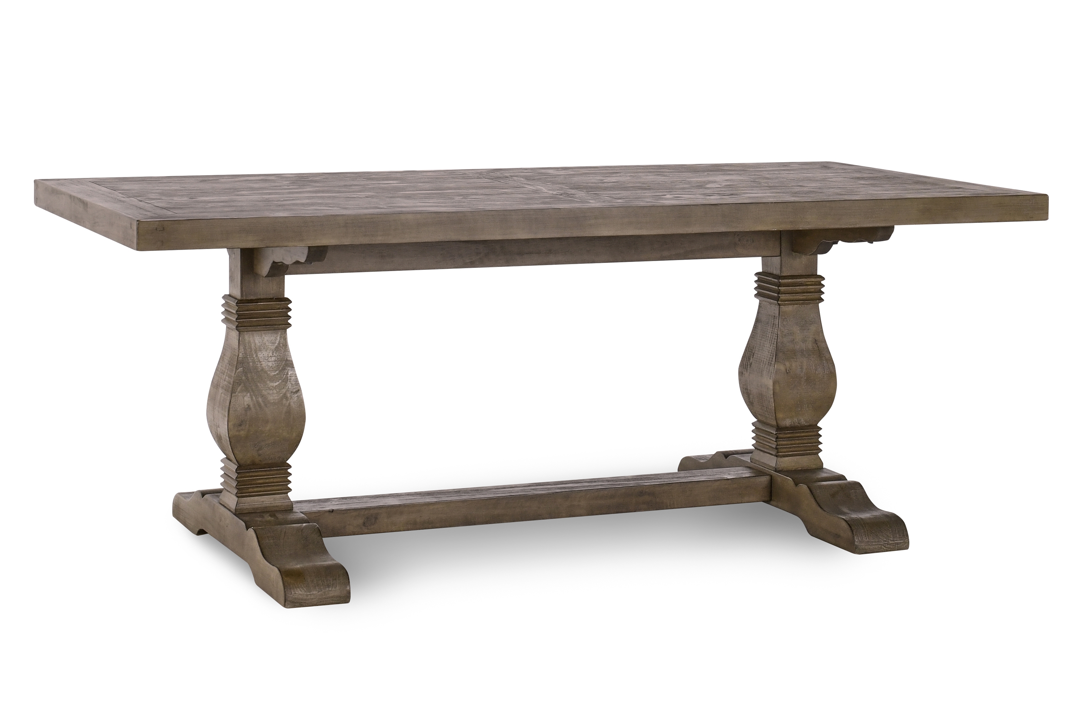 Caleb 78" Dining Table Distressed Brown - Image 1