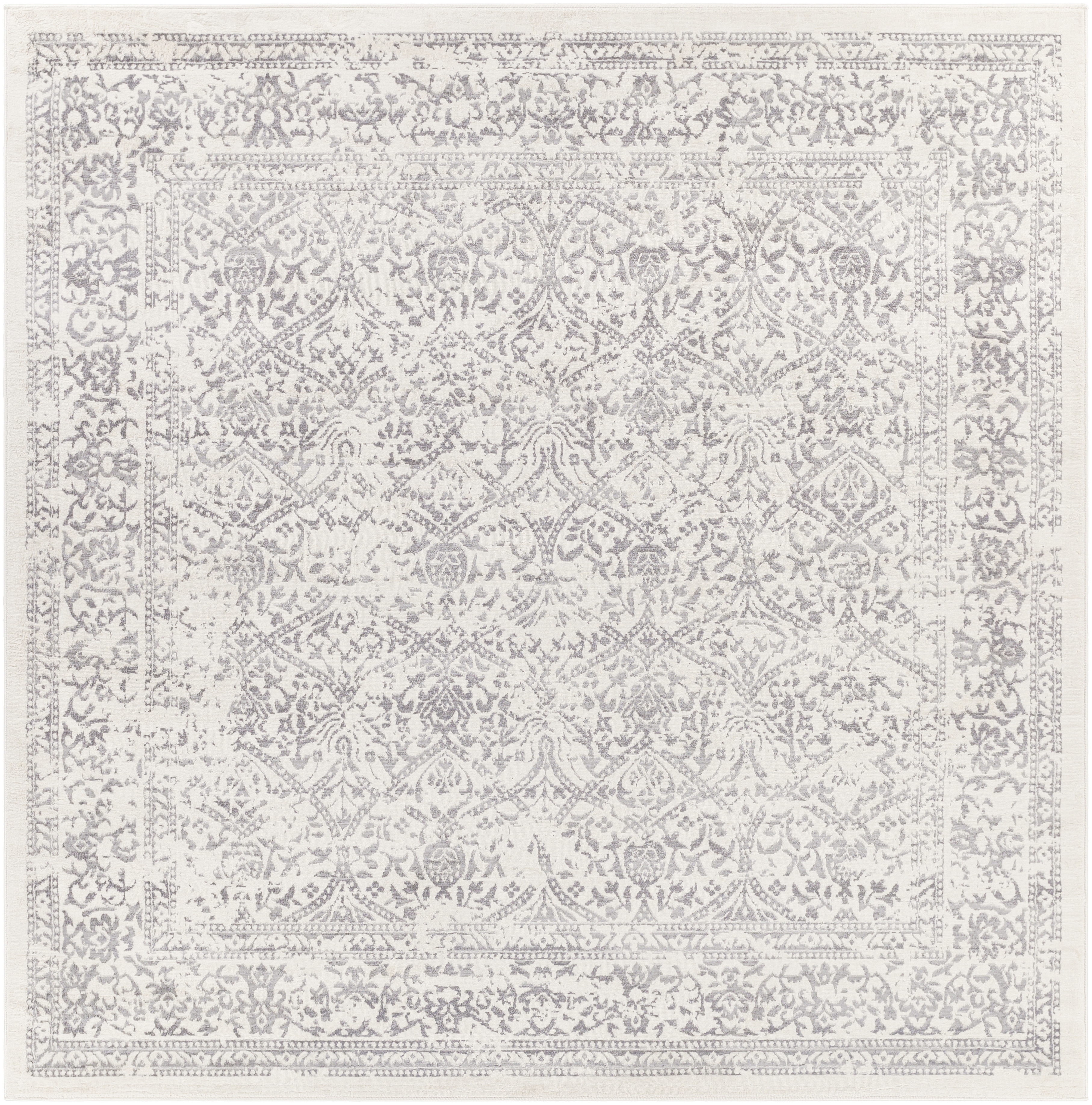 Roma Beige Indoor 7'10" x 7'10" Machine Woven Rug - Image 0