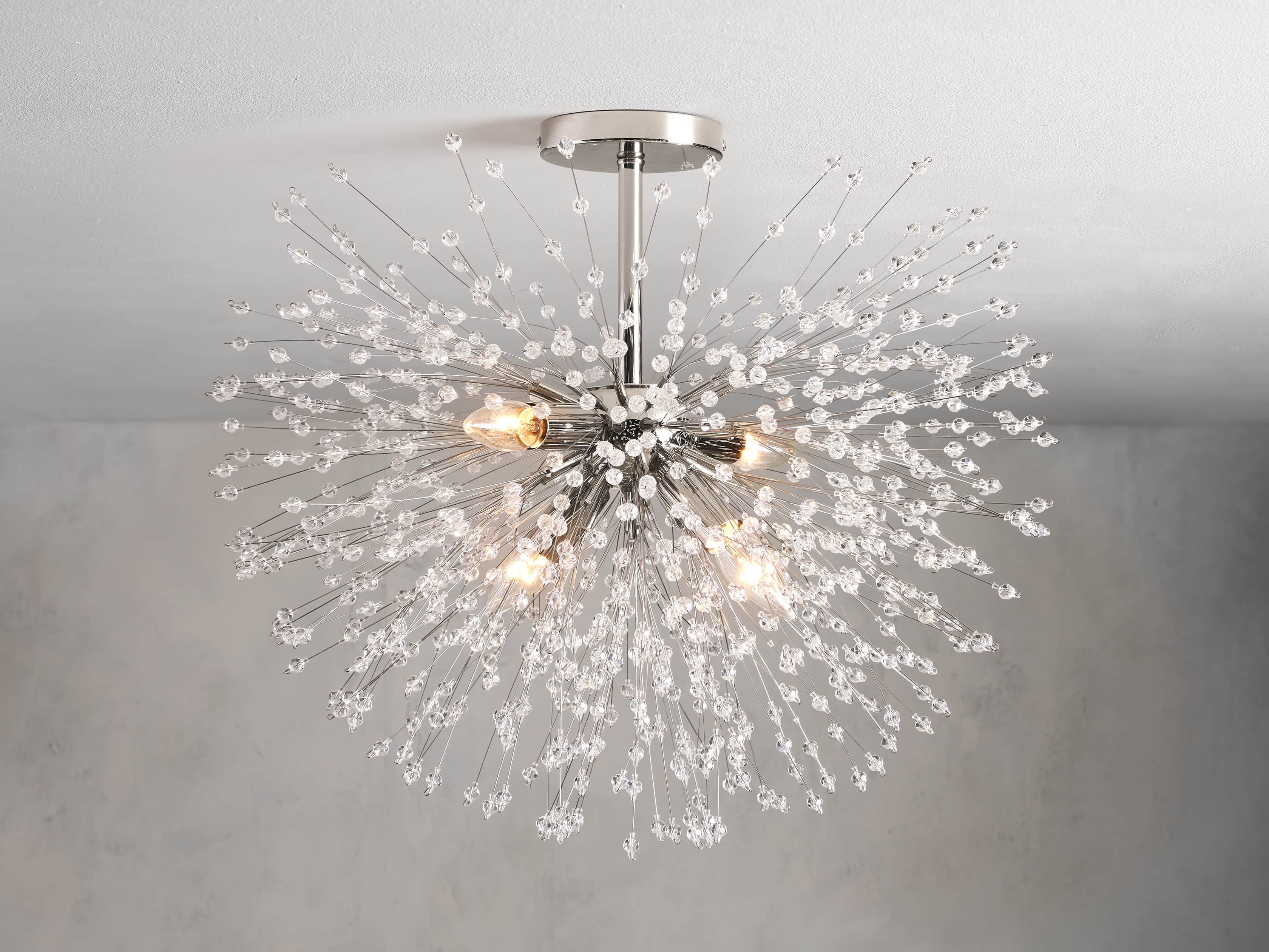 Dandelion Flush Mount in Glass Silver - Image 0