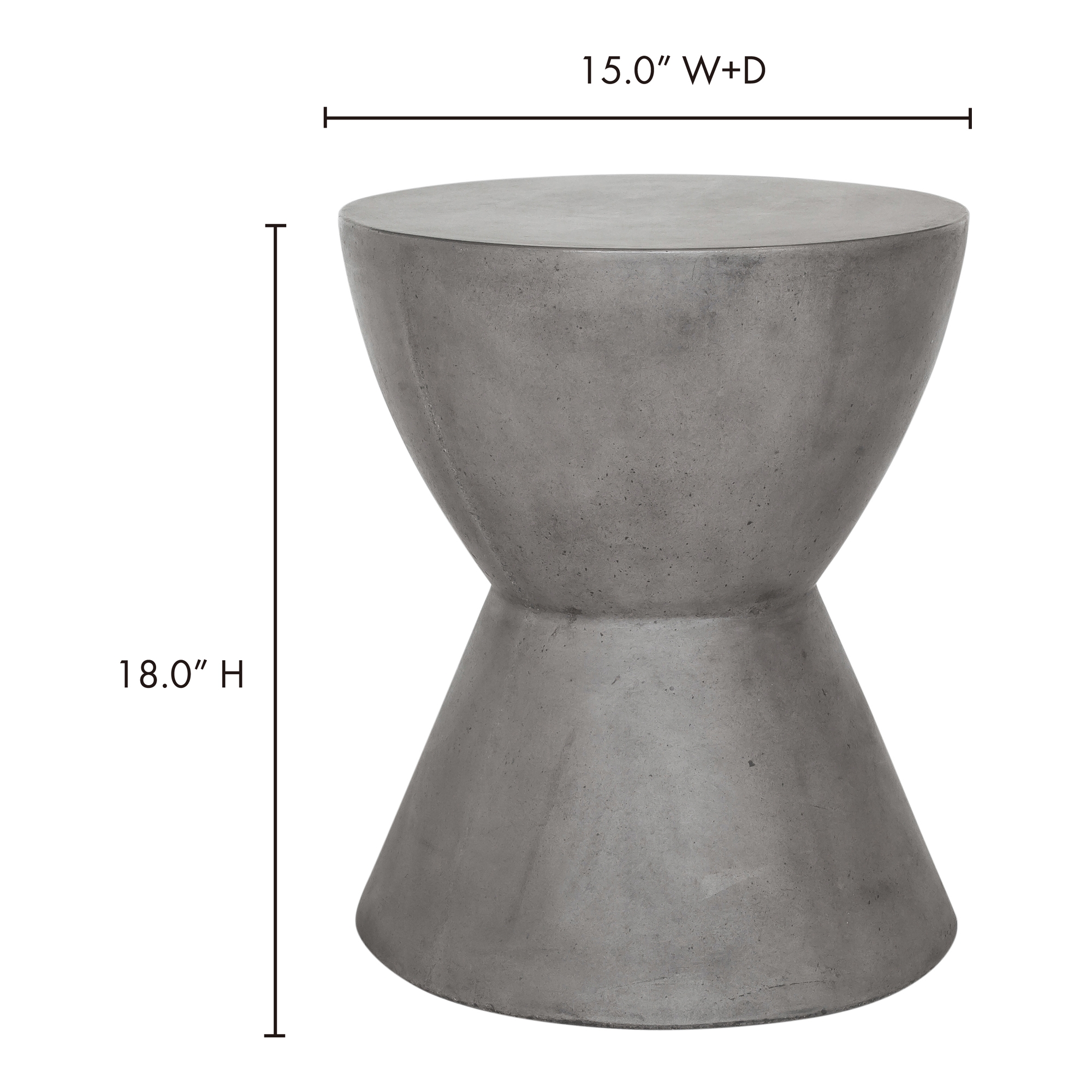Hourglass Outdoor Stool Dark Grey - Image 5