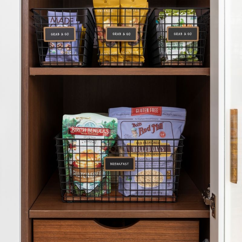 NeatMethod Small Black Metal Grid Storage Basket - Image 2