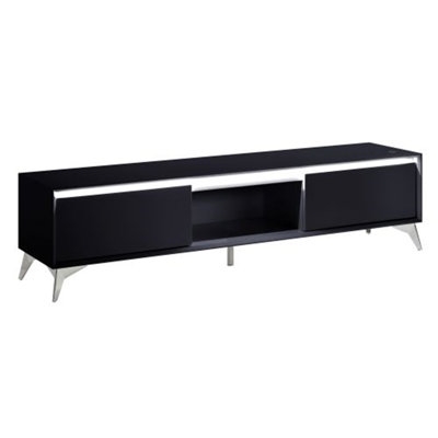 Raceloma TV Stand , LED, White & Chrome Finish - Image 0