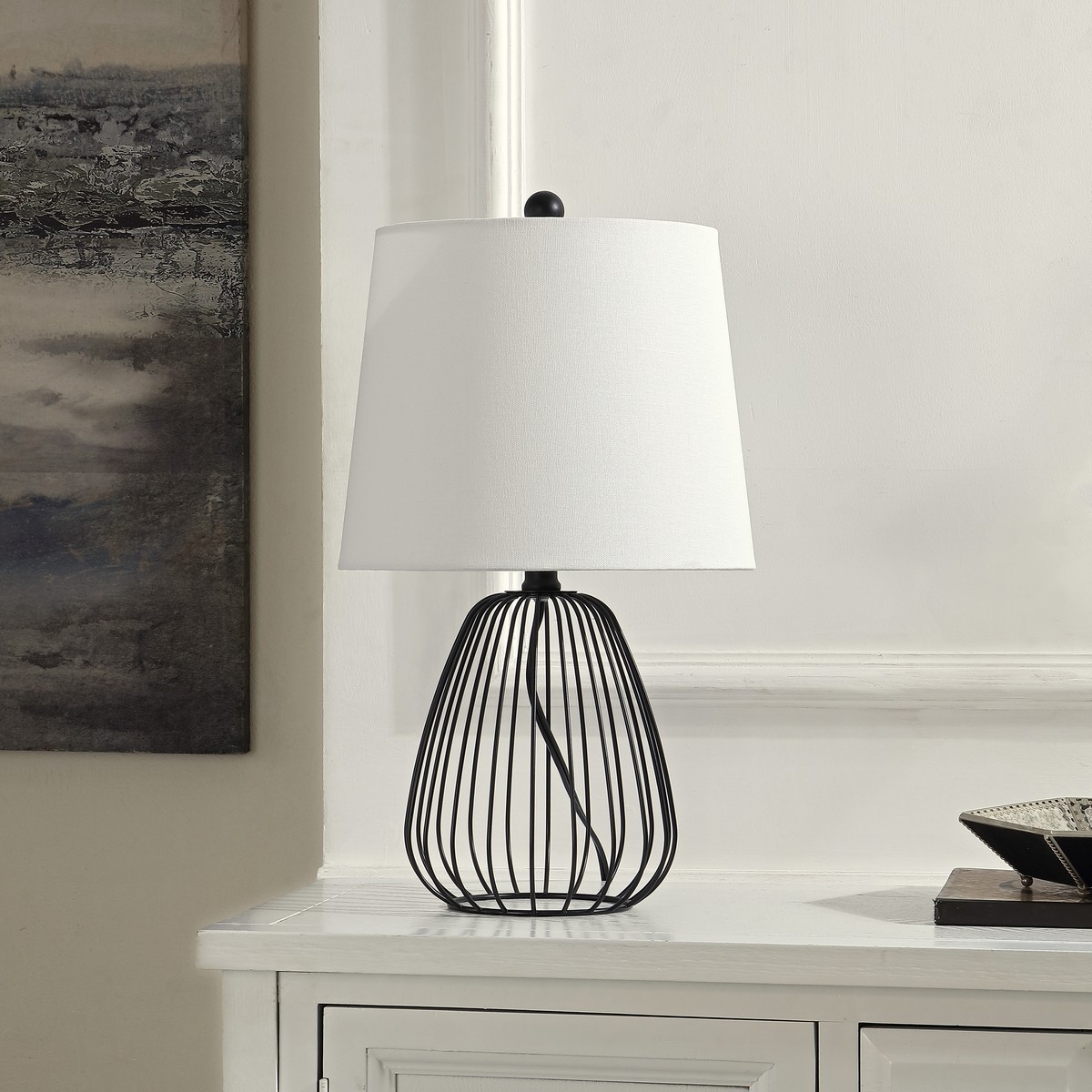 Seine 19 Inch Table Lamp - Black - Safavieh - Image 1
