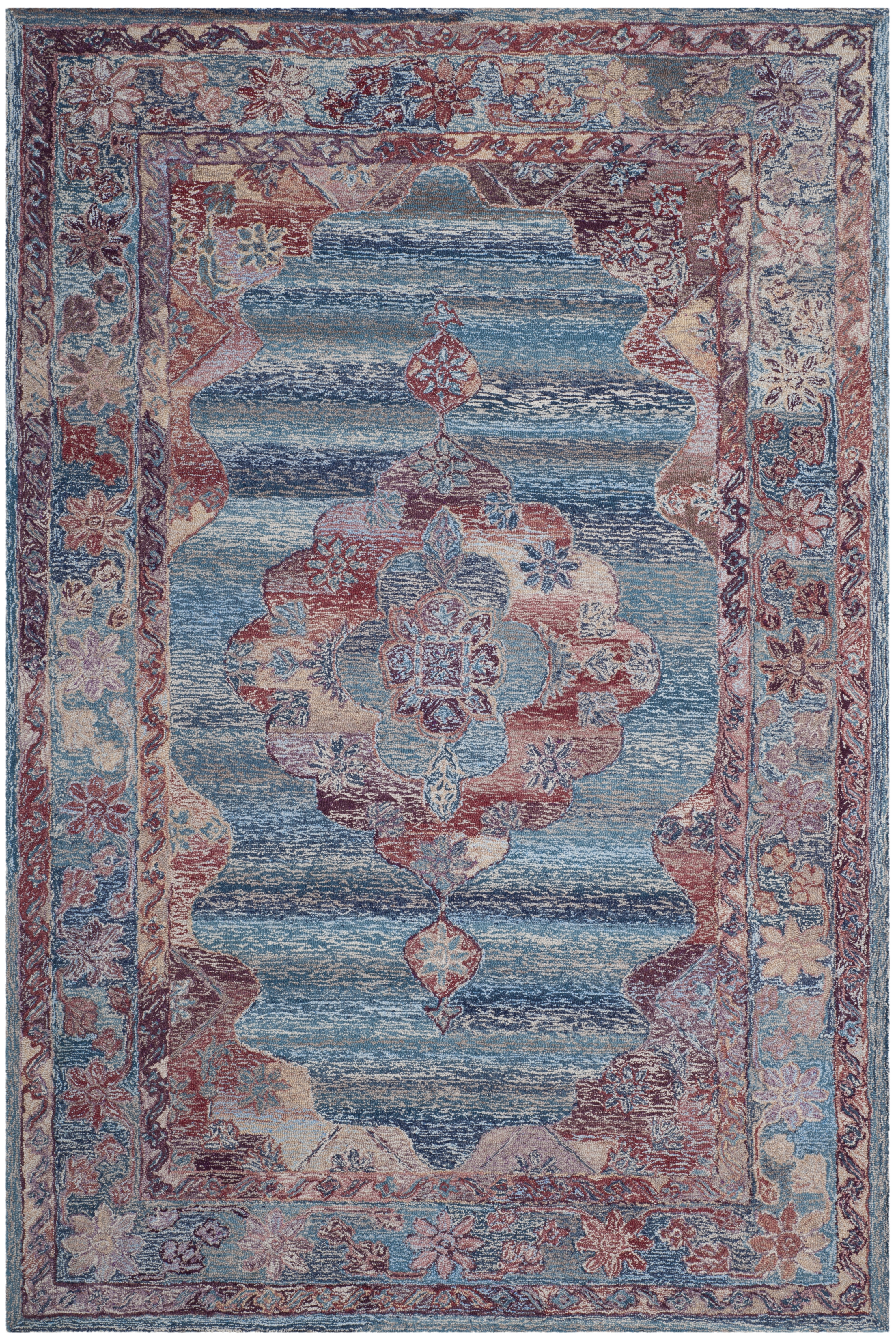 Arlo Home Hand Tufted Area Rug, VOS740A, Blue,  6' X 9' - Image 0