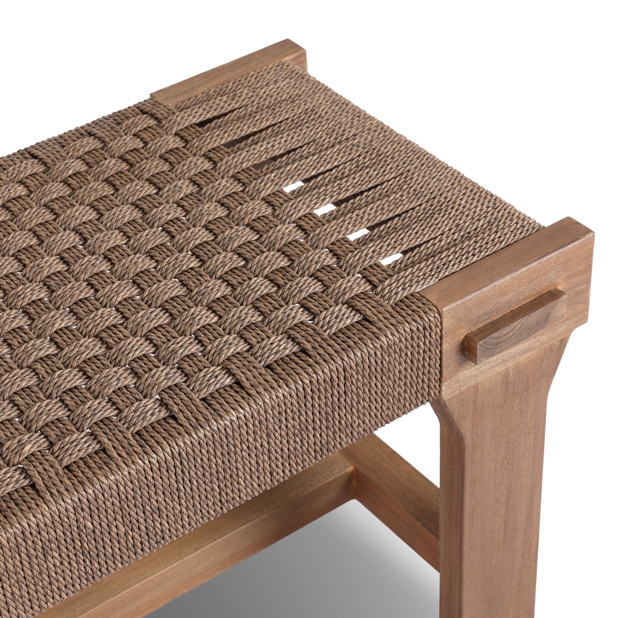 Moxie Outdoor Bench - Dark Textured Woven - Image 6