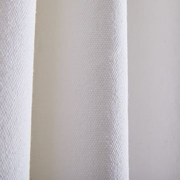 Washed Cotton Canvas Curtain, 48"x108", White, Set of 2 - Image 1