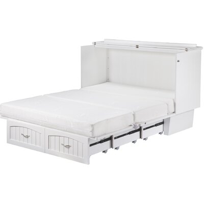 Graham Queen Solid Wood Storage Murphy Bed with Mattress - Image 0