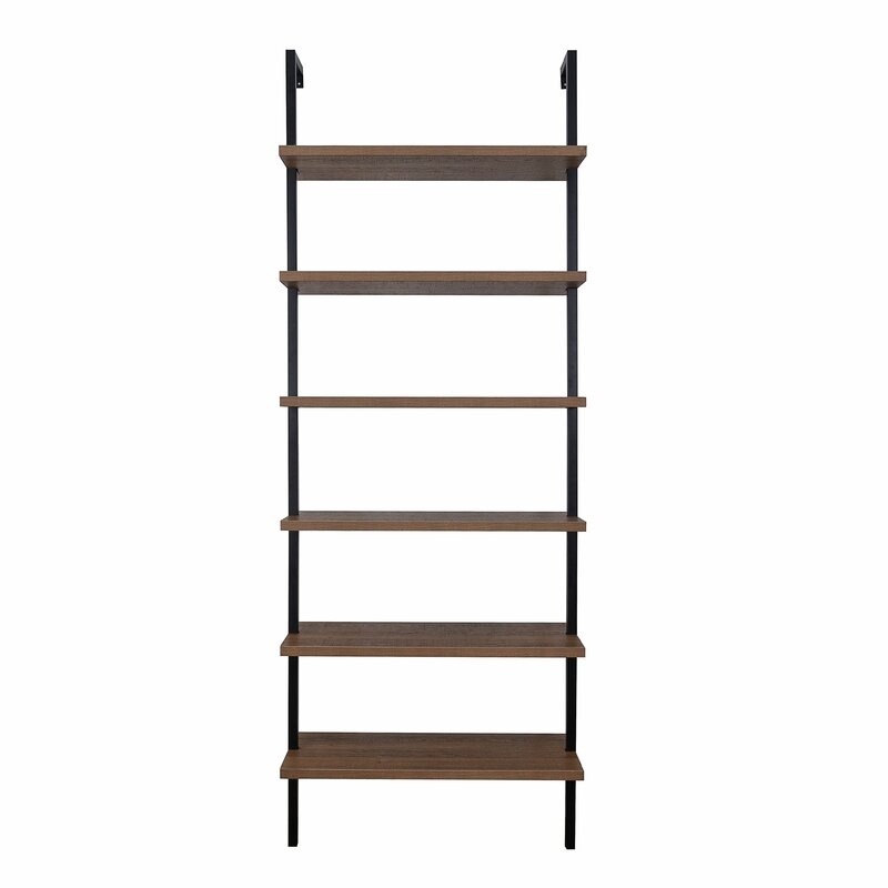 Kanissa 85'' H x 30'' W Steel Ladder Bookcase - Image 0