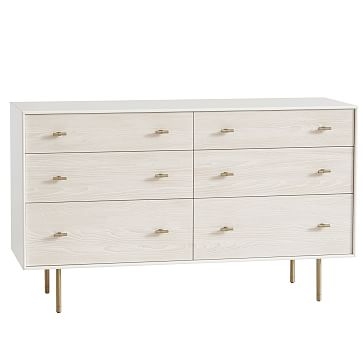 Modernist, Extra Wide Dresser, White + Winter Wood - Image 2