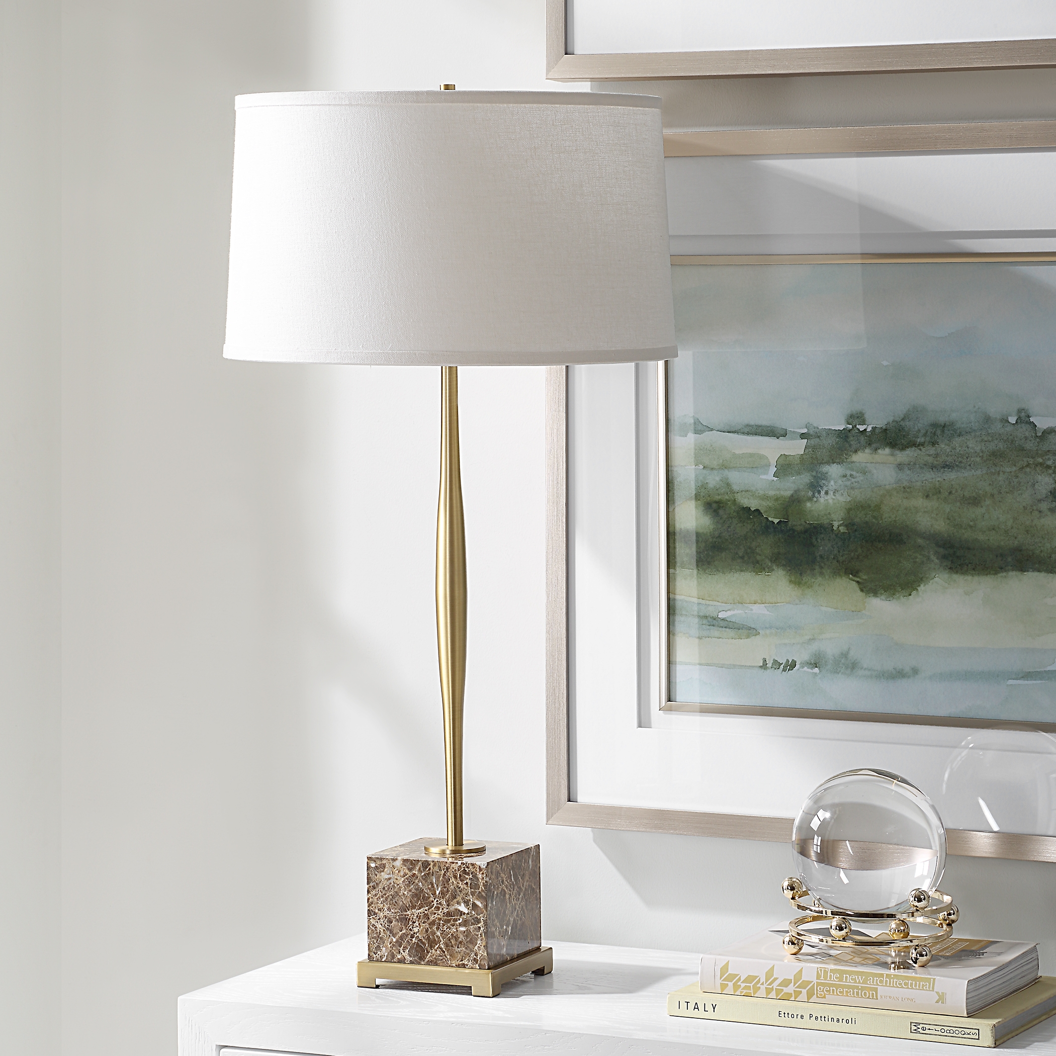 Booker Thin Brass Table Lamp - Image 2