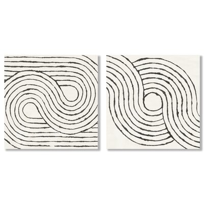 2 Piece Wrapped Canvas Drawing Print Print Set - Image 0