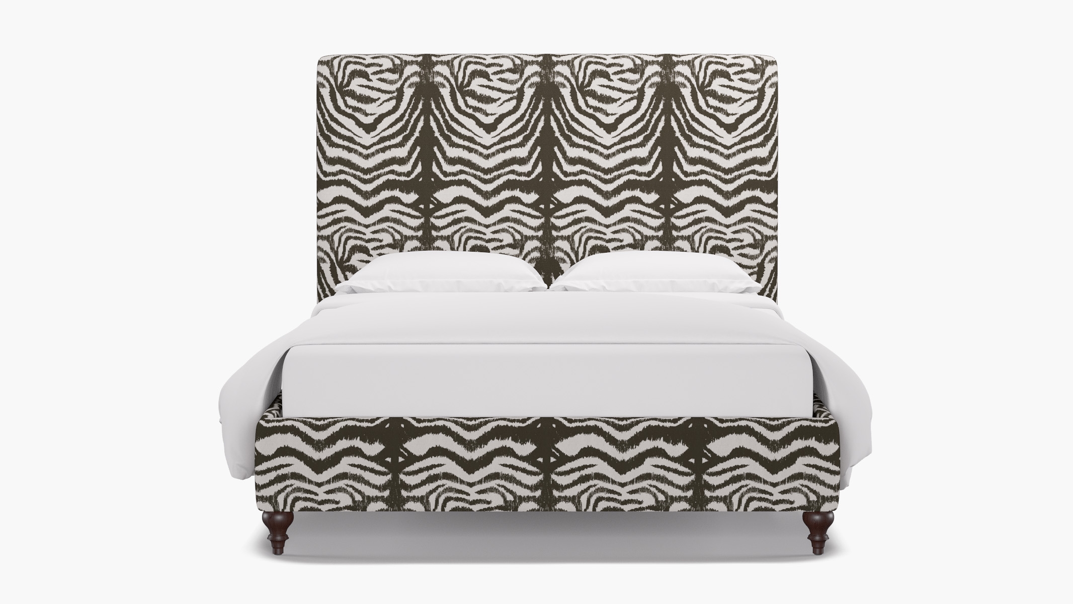 Classic Bed, Zebra, Espresso Traditional Turned Leg, Twin - Image 0