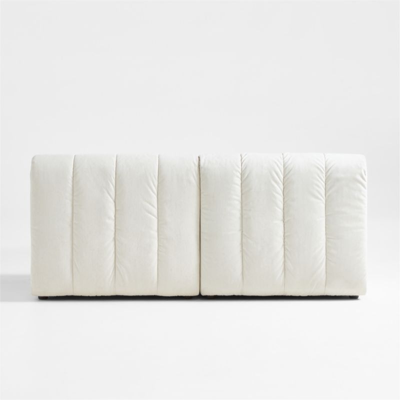 Jade Heathered Ivory 2-Piece Kids Puffer Armless Modular Sofa - Image 3