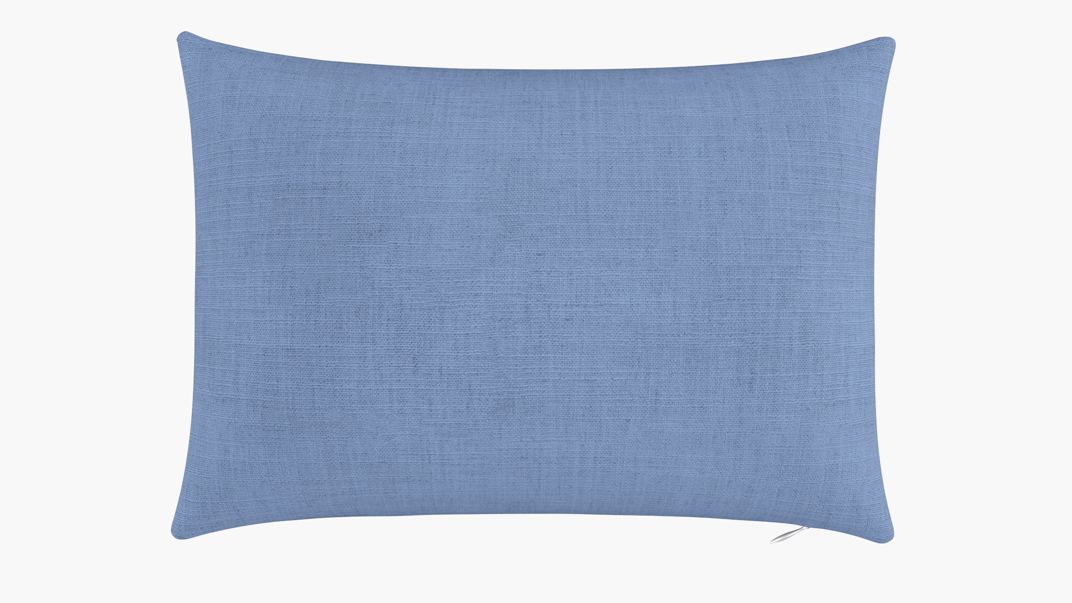 Throw Pillow 14" x 20", French Blue Linen, 14" x 20" - Image 0