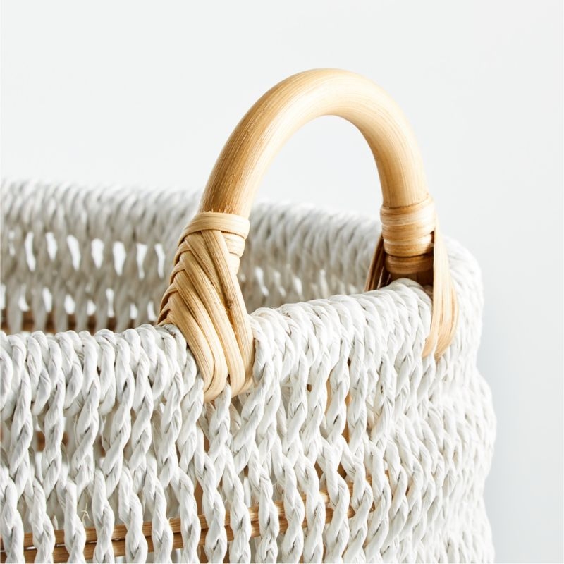 Blanca Natural/White Rope Basket - Image 1