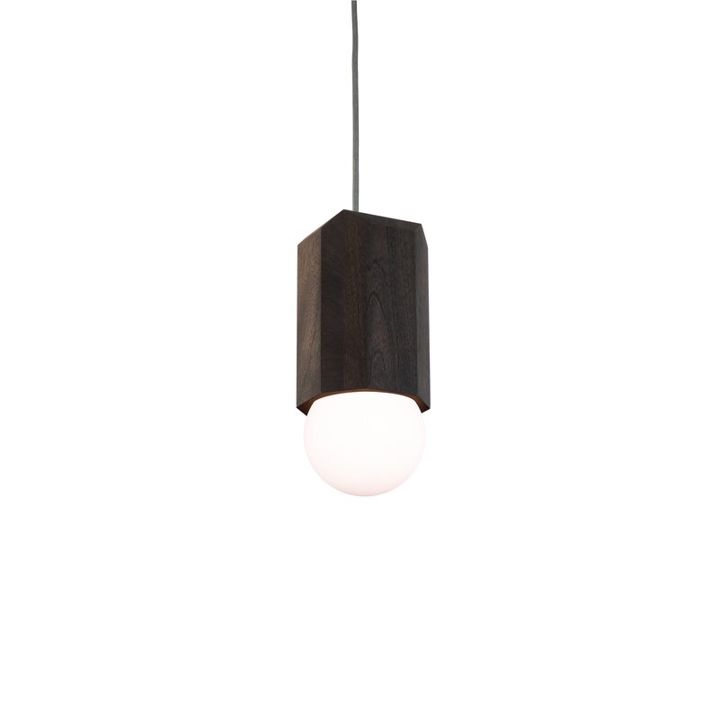 Cerno Bimar 1 - Light Single Geometric Pendant with Wood Accents - Image 0