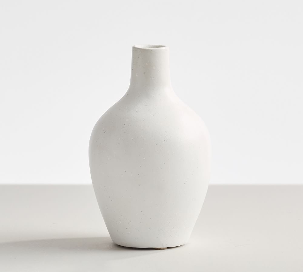 Studio Vase Collection, Small Bottle, White - Image 0
