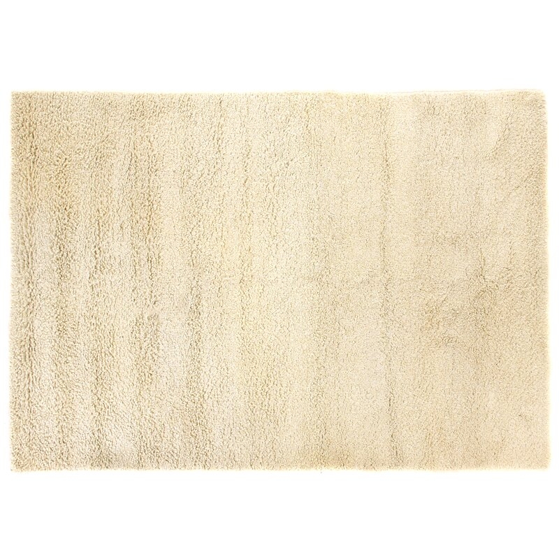 EXQUISITE RUGS Sumo Shag Flatweave Wool Area Rug in Ivory - Image 0