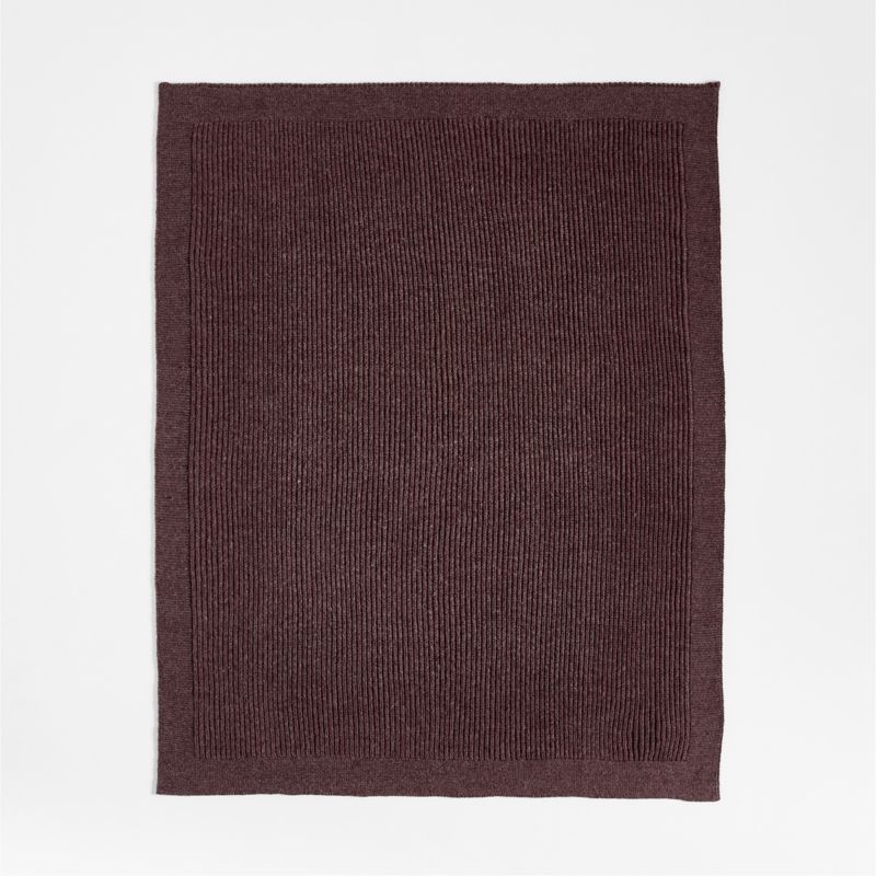 Cherished Chestnut Red Wool Blend 50"x60" Fisherman's Knit Kids Throw Blanket by Jeremiah Brent - Image 4
