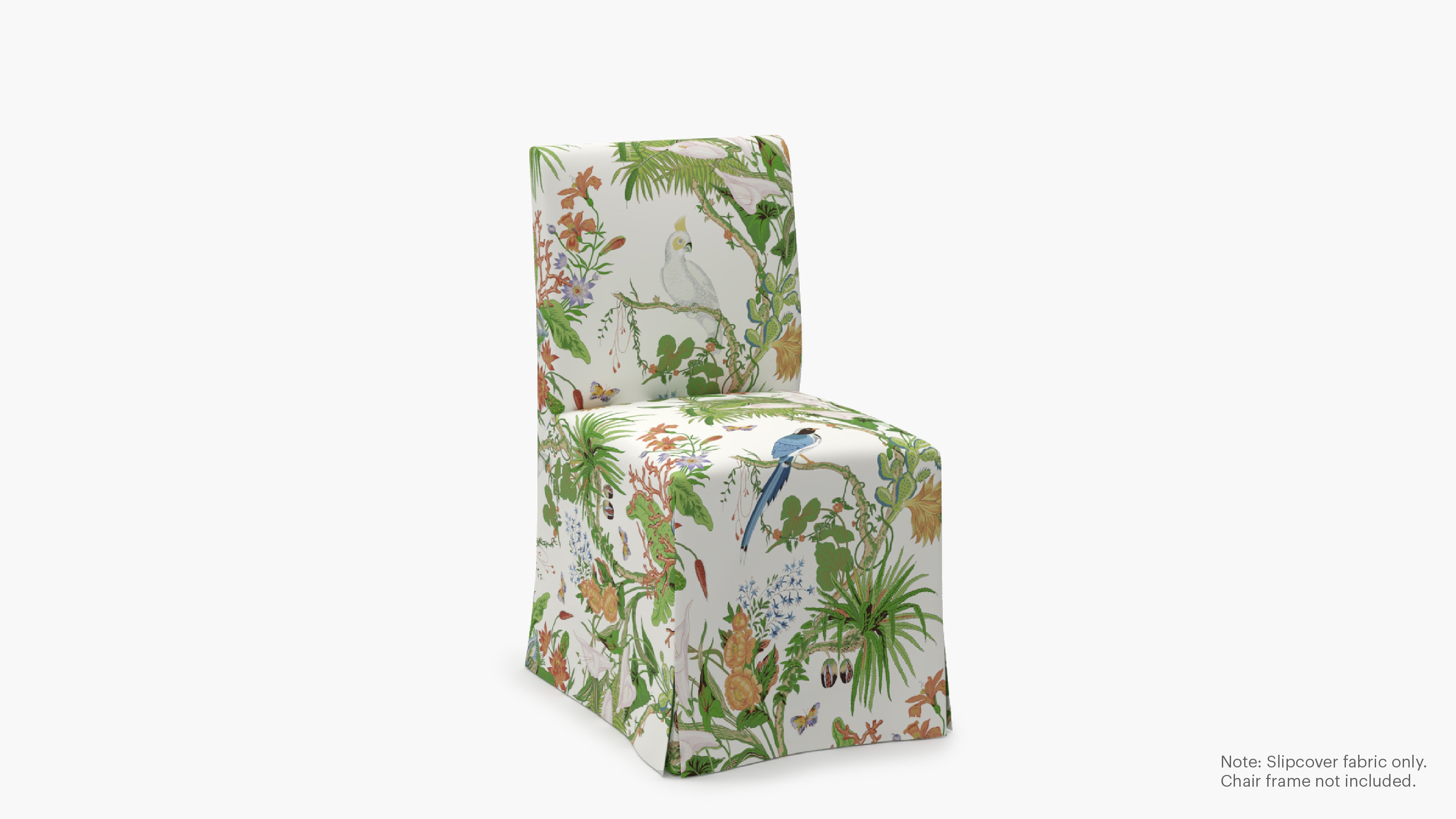 Slipcovered Signature Dining Chair - Cover Only, White Cinque Terra - Image 1