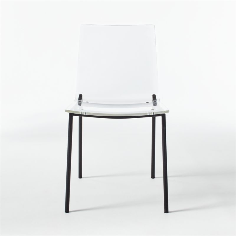 Chiaro Clear Dining Chair with Black Legs - Image 1